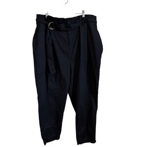 Forever 21 Plus Size Black High‎ Waist Belted Trousers Casual Career Office 3X